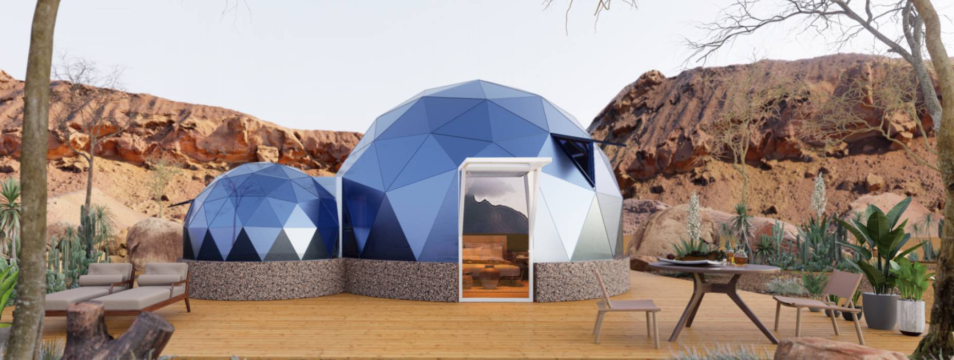 融安县球形智能光伏玻璃星空房